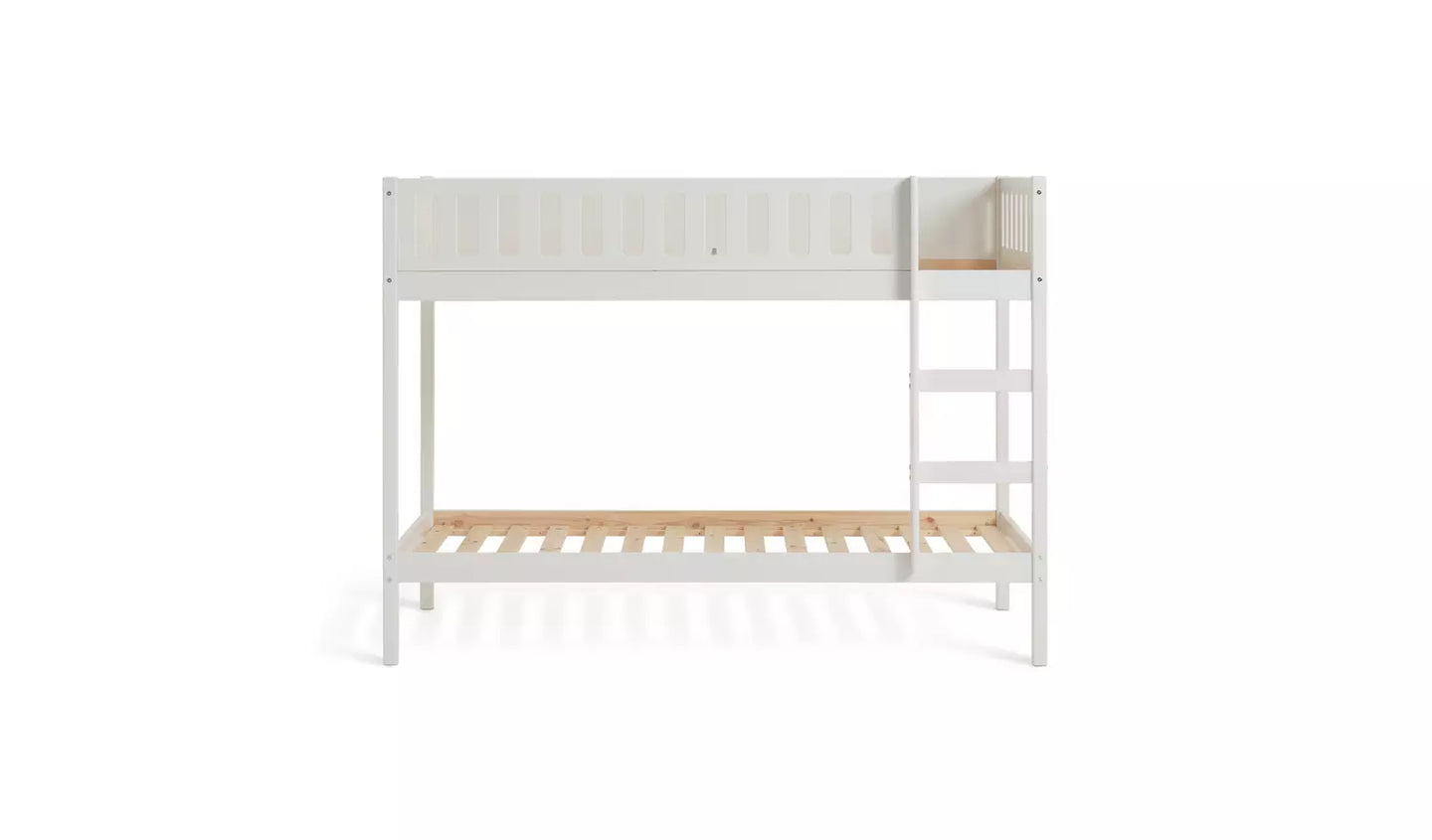 Habitat Ronnie Bunk Bed Frame - White - with MATTRESS